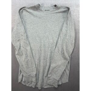 Foot Locker Athletic Fit Cotton Long Sleeve Shirt Gray Size XL